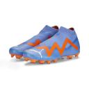Future Match+ LL FG/AG Unisex Football Boots in Blue Glimmer/White/Ultra Orange, Size 11.5 by Puma