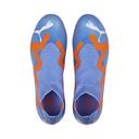 Future Match+ LL FG/AG Unisex Football Boots in Blue Glimmer/White/Ultra Orange, Size 8 by Puma