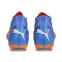 Future Match+ LL FG/AG Unisex Football Boots in Blue Glimmer/White/Ultra Orange, Size 8 by Puma