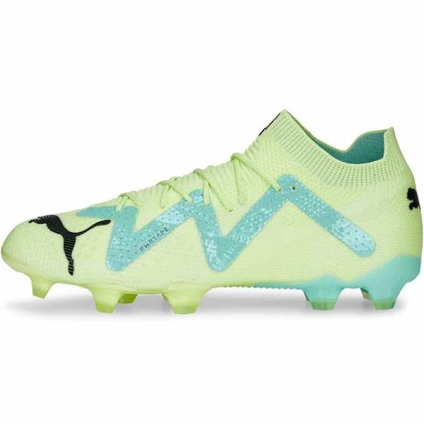 Future Match+ LL FG/AG Unisex Football Boots in Fast Yellow/Black/Electric Peppermint, Size 10 by Puma