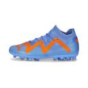 Future Match MG Unisex Football Boots - Youth 8-16 Years in Blue Glimmer/White/Ultra Orange, Size 11 by Puma