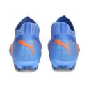 Future Match MG Unisex Football Boots - Youth 8-16 Years in Blue Glimmer/White/Ultra Orange, Size 12 by Puma