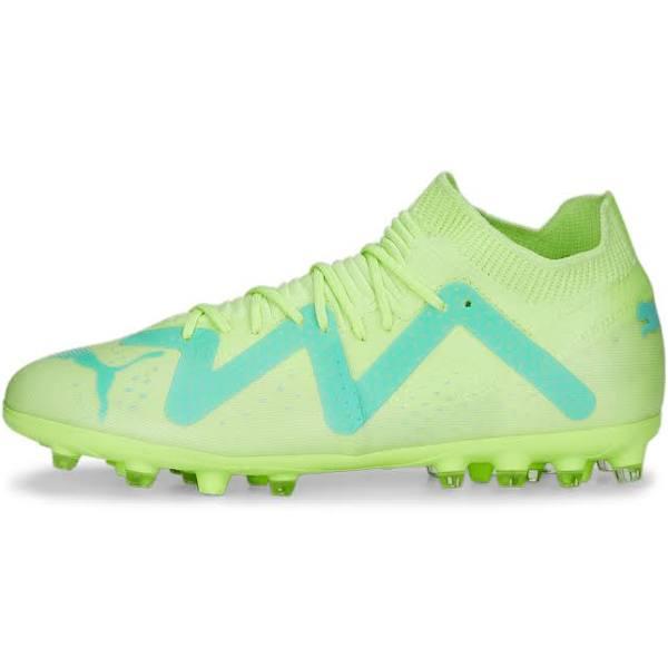 Future Match MG Unisex Football Boots - Youth 8-16 Years in Fast Yellow/Black/Electric Peppermint, Size 5 by Puma