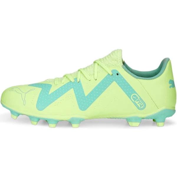 Future Play FG/AG Unisex Football Boots in Fast Yellow/Black/Electric Peppermint, Size 8 by Puma