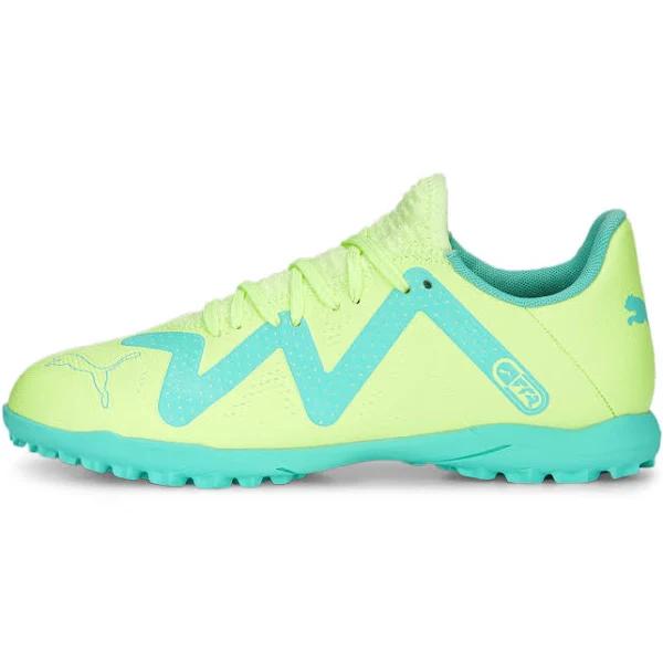 Future Play It Unisex Football Boots - Youth 8-16 Years in Fast Yellow/Black/Electric Peppermint, Size 2 by Puma
