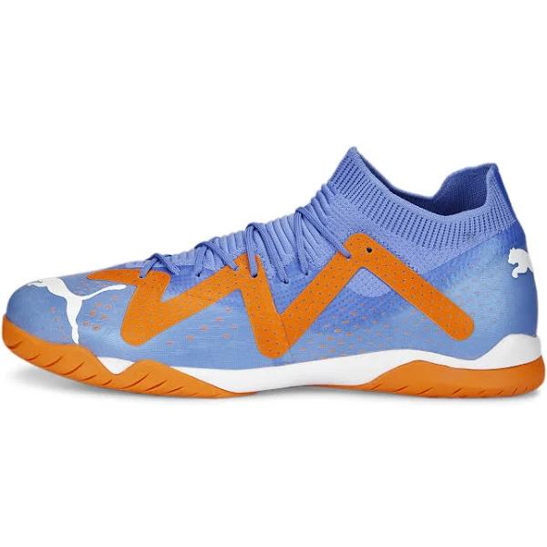 Future Play TT Unisex Football Boots in Blue Glimmer/White/Ultra Orange, Size 10 by Puma