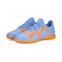Future Play TT Unisex Football Boots - Youth 8-16 Years in Blue Glimmer/White/Ultra Orange, Size 1 by Puma