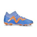 Future Pro FG/AG Unisex Football Boots - Youth 8-16 Years in Blue Glimmer/White/Ultra Orange, Size 1 by Puma