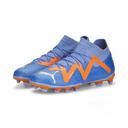 Future Pro FG/AG Unisex Football Boots - Youth 8-16 Years in Blue Glimmer/White/Ultra Orange, Size 2 by Puma