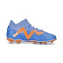 Future Pro FG/AG Unisex Football Boots - Youth 8-16 Years in Blue Glimmer/White/Ultra Orange, Size 2 by Puma