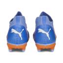 Future Pro FG/AG Unisex Football Boots - Youth 8-16 Years in Blue Glimmer/White/Ultra Orange, Size 3 by Puma