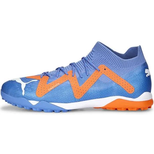 Future Ultimate Cage Unisex Football Boots in Blue Glimmer/White/Ultra Orange, Size 7.5 by Puma