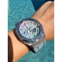 GA2110ET-8A Casioak Gray Custom Made Silver G-Shock Casio Rainbow Index GRY G3 - Casio Wristwatch