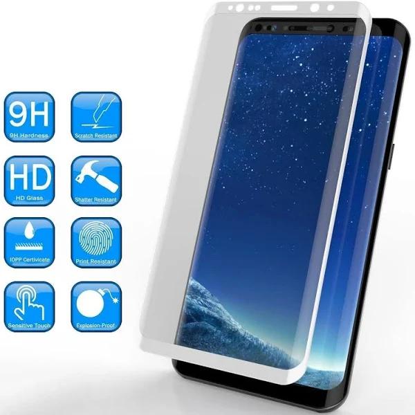 Galaxy S23+ Plus White Punkcase Glass Shield Tempered Glass Screen Protector 0.33mm Thick 9H Glass