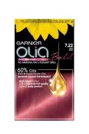 Garnier Olia Deep Rose Hair Dye Permanent, Up to 100% Grey Hair Coverage, No Ammonia for A Pleasant Scent, 60% Oils - 7.22 Deep Rose