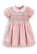 Girls Next Printed Lace Collar Shirred Cotton Dress (3mths-8yrs) - Pink