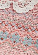 Girls Next Printed Lace Collar Shirred Cotton Dress (3mths-8yrs) - Pink