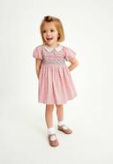 Girls Next Printed Lace Collar Shirred Cotton Dress (3mths-8yrs) - Pink