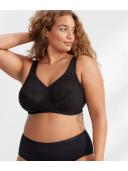 Glamorise MagicLift Natural Shape Support Wire-free Bra - Black 28H 1010 Plus Size Bra - AfterPay Available