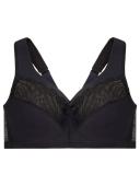 Glamorise MagicLift Natural Shape Support Wire-free Bra - Black 28H 1010 Plus Size Bra - AfterPay Available