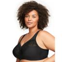 Glamorise MagicLift Natural Shape Support Wire-free Bra - Black 28H 1010 Plus Size Bra - AfterPay Available