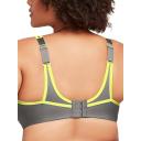 Glamorise No-Bounce Camisole Wire-free Sports Bra - Gray/Yellow 18C 1066 Plus Size Bra - AfterPay Available