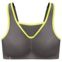 Glamorise No-Bounce Camisole Wire-free Sports Bra - Gray/Yellow 18C 1066 Plus Size Bra - AfterPay Available