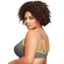 Glamorise No-Bounce Camisole Wire-free Sports Bra - Gray/Yellow 18C 1066 Plus Size Bra - AfterPay Available