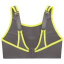 Glamorise No-Bounce Camisole Wire-free Sports Bra - Gray/Yellow 18C 1066 Plus Size Bra - AfterPay Available