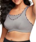Glamorise No-Bounce Camisole Wire-free Sports Bra - Rose Violet 22C 1066 Plus Size Bra - AfterPay Available
