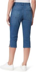 Gloria Vanderbilt Women's Capri Frisco Blue Amanda Split-Hem Capri Jeans - Petite 12P