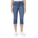 Gloria Vanderbilt Women's Capri Frisco Blue Amanda Split-Hem Capri Jeans - Petite 14P