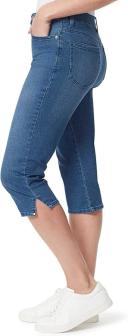 Gloria Vanderbilt Women's Capri Frisco Blue Amanda Split-Hem Capri Jeans - Petite 14P