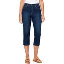 Gloria Vanderbilt Women's Capri Madison Blue Amanda Split-Hem Capri Jeans - Petite 16P