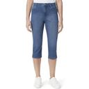 Gloria Vanderbilt Women's Capri Madison Blue Amanda Split-Hem Capri Jeans - Petite 16P