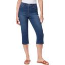 Gloria Vanderbilt Women's Capri Madison Blue Amanda Split-Hem Capri Jeans - Petite 16P