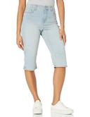 Gloria Vanderbilt Women's Capri Madison Blue Amanda Split-Hem Capri Jeans - Petite 16P