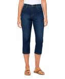 Gloria Vanderbilt Women's Capri Madison Blue Amanda Split-Hem Capri Jeans - Petite 16P