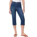 Gloria Vanderbilt Women's Denim Pant and Jean Bethel Dark Wash Amanda Pull-On Capri Jeans 16