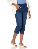 Gloria Vanderbilt Women's Denim Pant and Jean Bethel Dark Wash Amanda Pull-On Capri Jeans 16