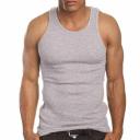 Goyoma 3 Packs Mens 100% Cotton Tank Top White/Black Wife Beater A-Shirt Undershirt