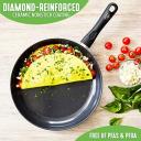 Greenlife Soft Grip Diamond Healthy Ceramic Nonstick 13 Piece Cookware Pots and Pans Set PFAS-Free Dishwasher Safe Black
