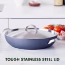 GreenPan Paris Pro Hard Anodized Healthy Ceramic Nonstick, 11" Everyday Frying Pan Skillet With 2 Handles and Stainless Steel Lid, PFAS-Free,
