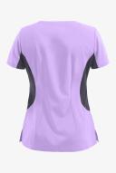 Healing Hands Purple Label Jessi Women's 3-Pocket Stretch Y-Neck Scrub Top in Soft Lilac | Size 3x Polyester/rayon/spandex