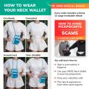 Hero Neck Wallet – RFID Blocking Passport Holder – Easy to Conceal Travel Pouch, Aqua, Compact