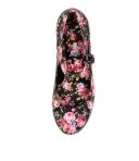 I Love Billy Mendy Black Floral Smooth Black Floral Womens Shoes Dress Heeled Shoes