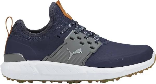 Ignite Articulate Wide Men's Golf Shoes in Peacoat/Silver/Quiet Shade, Size 10.5 by Puma