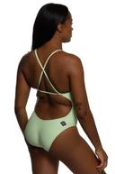 JOLYN Women's Brandon 2 Solid One Piece Swimsuit - Mint | Polyester - Swimoutlet.com