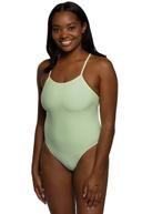JOLYN Women's Brandon 2 Solid One Piece Swimsuit - Mint | Polyester - Swimoutlet.com