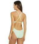 JOLYN Women's Brandon 2 Solid One Piece Swimsuit - Mint | Polyester - Swimoutlet.com